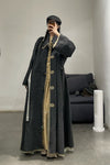 MUTEDANCE long coat with tie belt MD23FW62 gray PM99